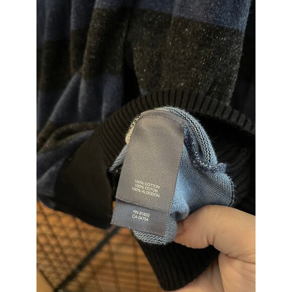 Kenneth Cole Reaction Men's Striped Zip Sweater Sz  L - Picture 2 of 4